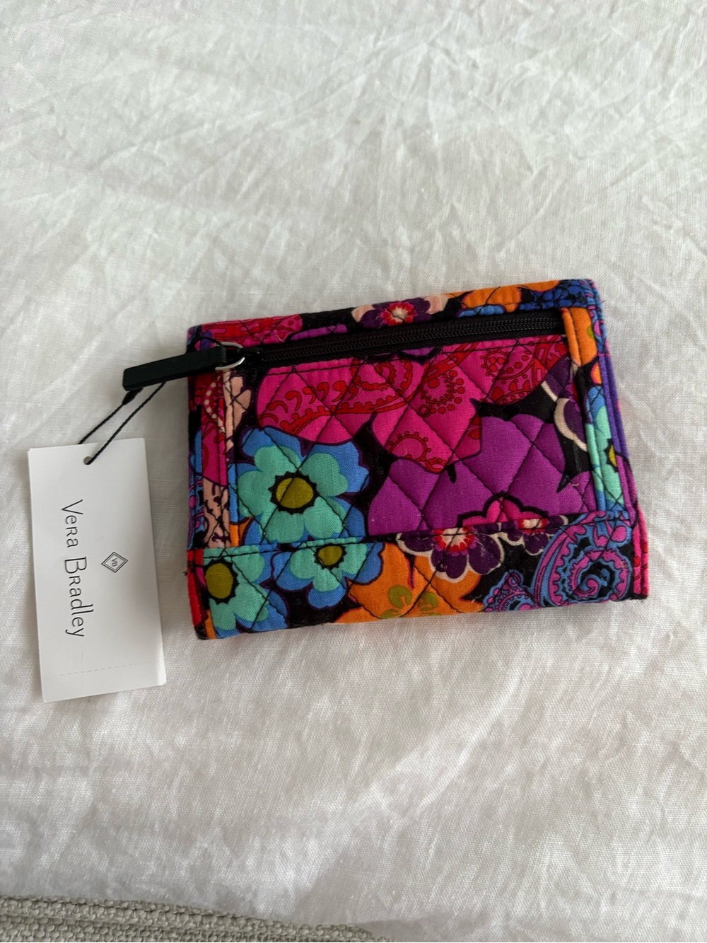 Vera Bradley Quilted Floral Card Wallet - Purple Multi Floral